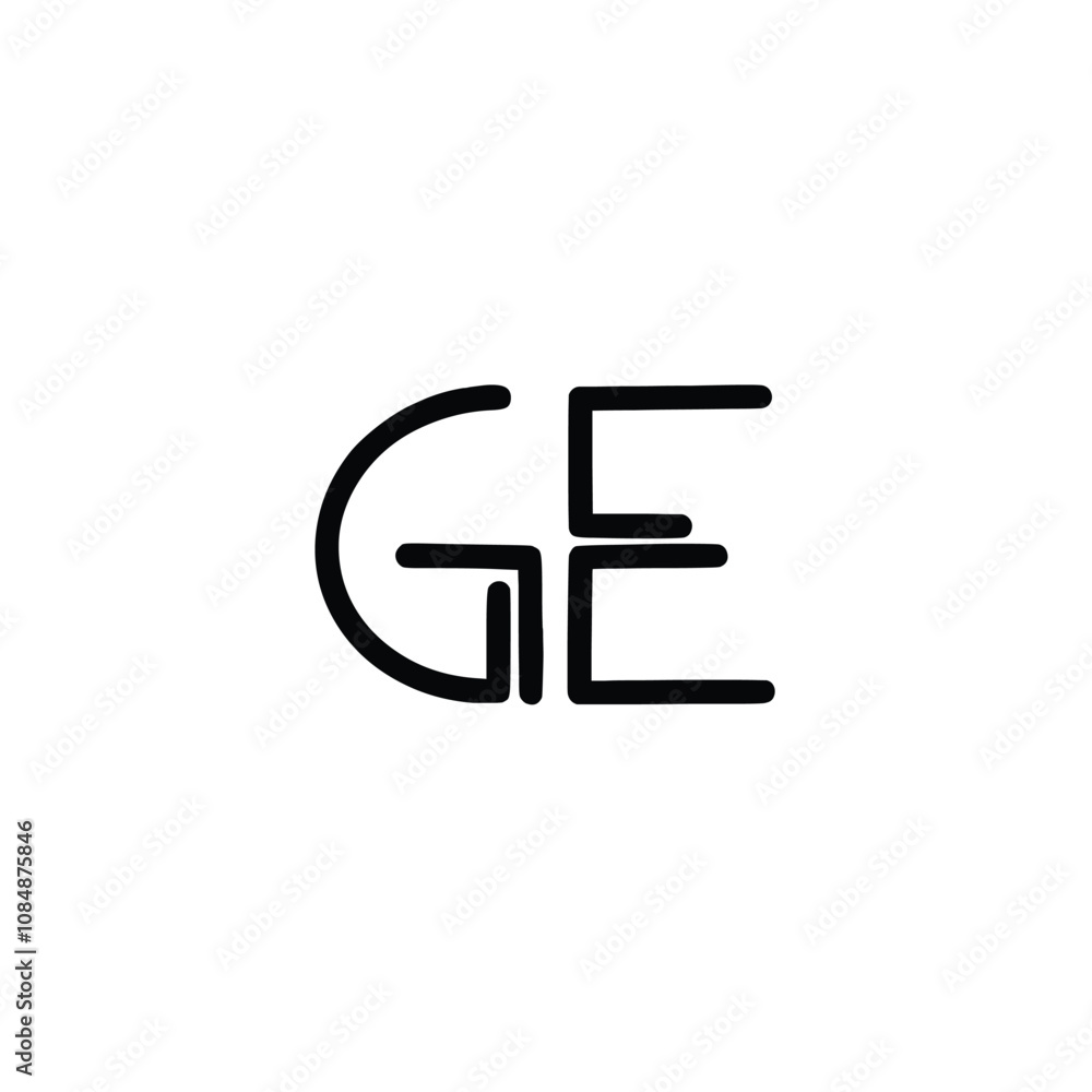 GE monogram logo design letter text name symbol monochrome logotype alphabet character simple logo GE monogram logo design letter text name symbol monochrome logotype alphabet character simple logo