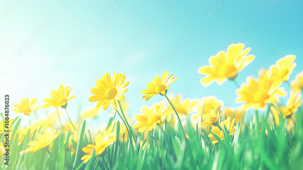 Golden sea of flowers under the sun Golden sea of flowers under the sun