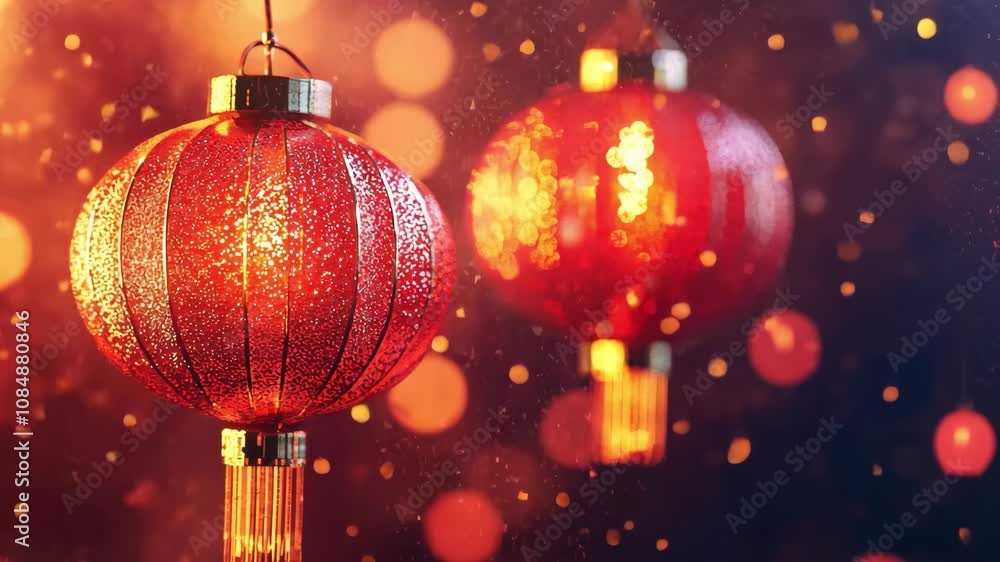 Close-up of the red festive national tide lantern Close-up of the red festive national tide lantern