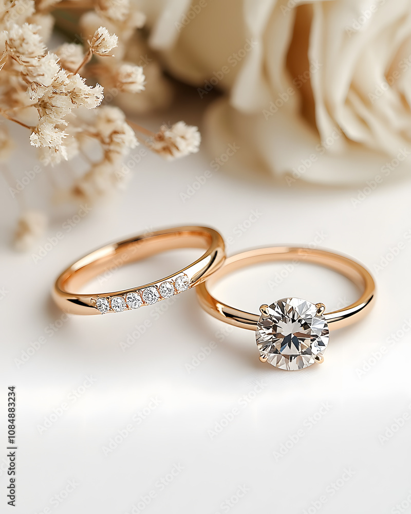 The beauty of diamonds and their luxury suit the beautiful scenery. For couples or ladies, look good and stylish. and space for writing text The beauty of diamonds and their luxury suit the beautiful scenery. For couples or ladies, look good and stylish. and space for writing text