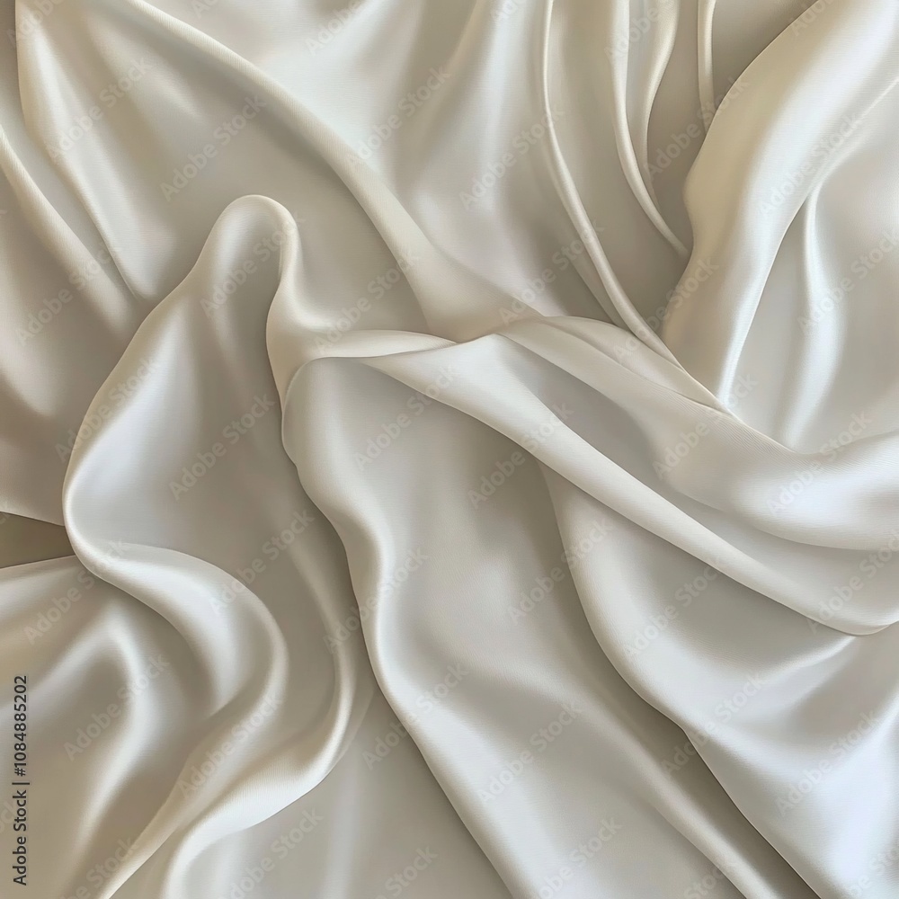 Fototapeta premium Elegant Close-Up of Soft White Fabric Texture
