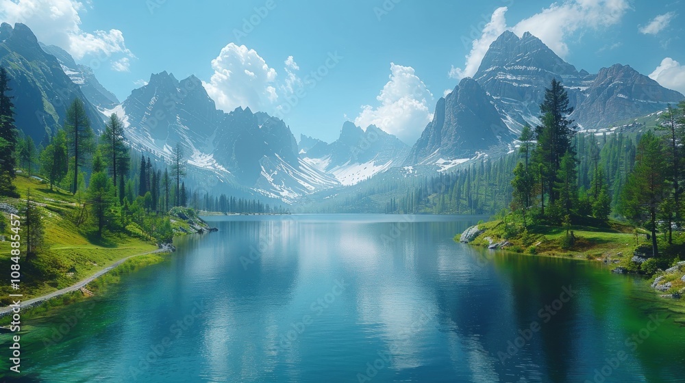 Serene Mountain Lake