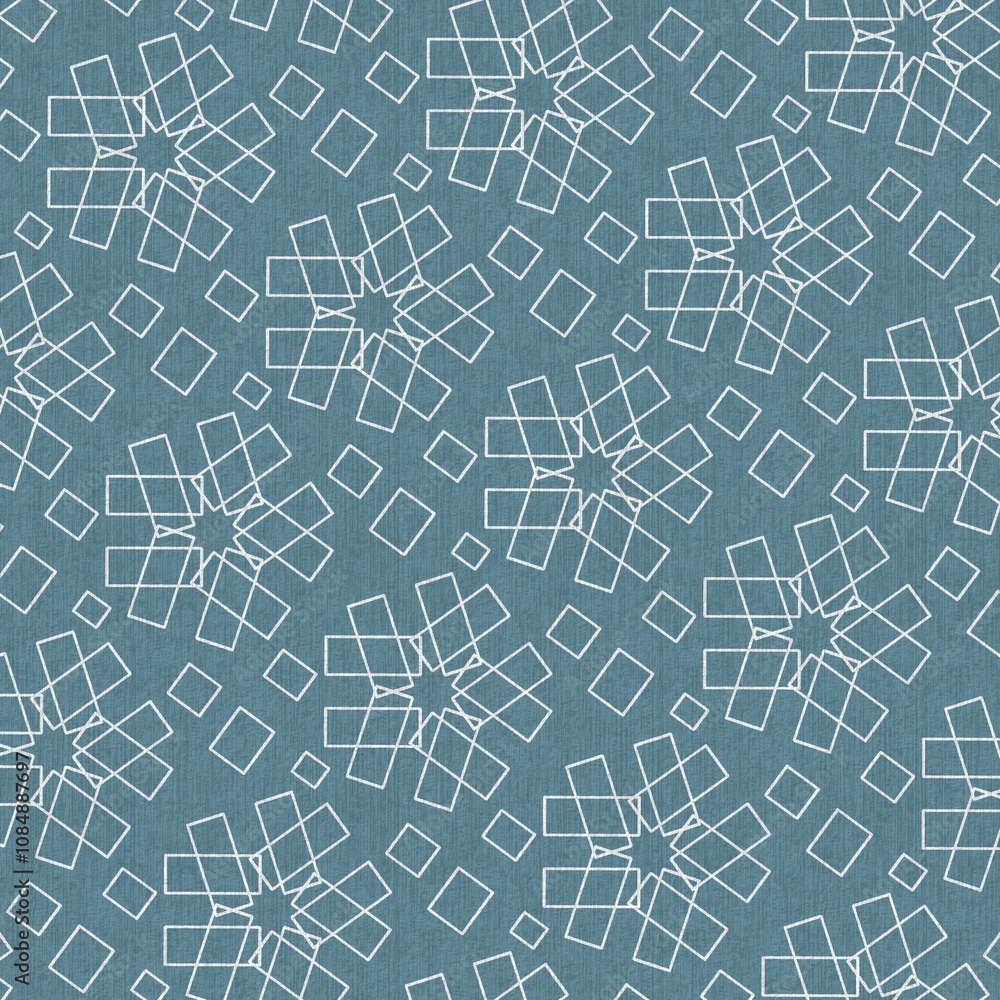 Seamless abstract pattern with white squares on blue backgrounds Seamless abstract pattern with white squares on blue backgrounds