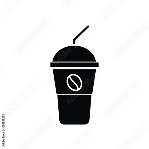 icons set of disposable paper or plastic cups. drink coffee or tea cup vector symbol. hot or cold drink mug/cup sign.