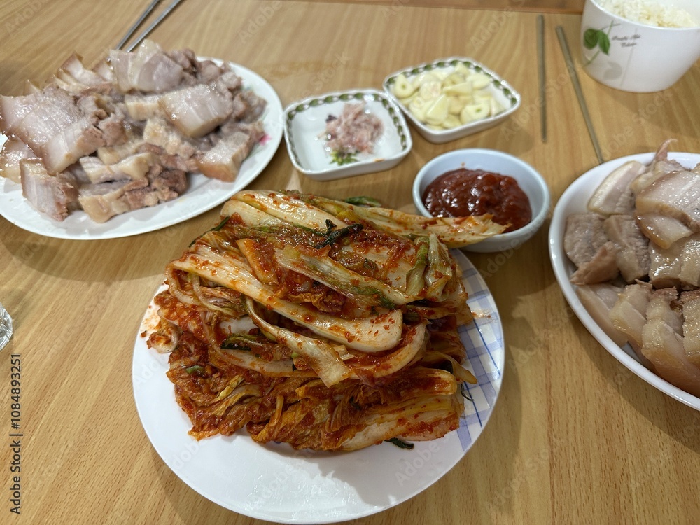 김장김치와 수육 김장김치와 수육