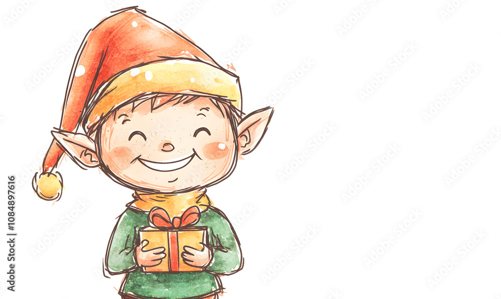 The joy of the holiday season with adorable characters. Festive decoration and cozy winter elements on a crisp white background. The joy of the holiday season with adorable characters. Festive decoration and cozy winter elements on a crisp white background.