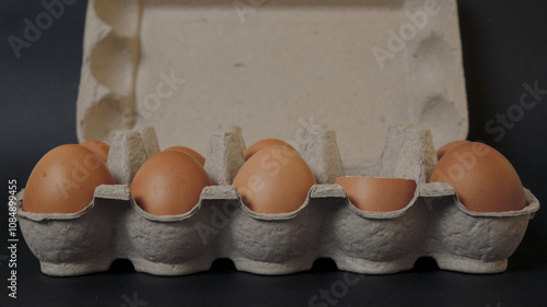 eggs in a cardboard container