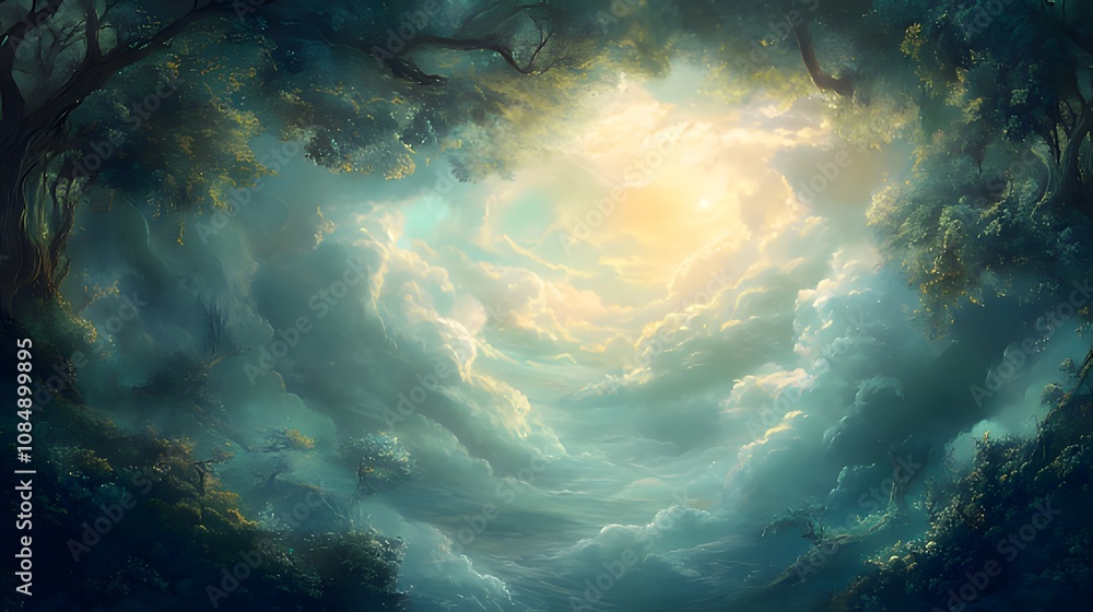 Obraz premium blue sky with clouds