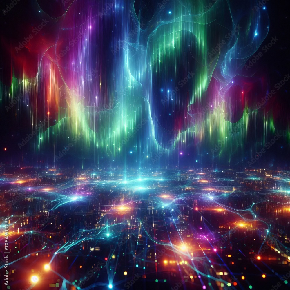 Aurora Borealis Hologram A mesmerizing display of dancing colors Aurora Borealis Hologram A mesmerizing display of dancing colors