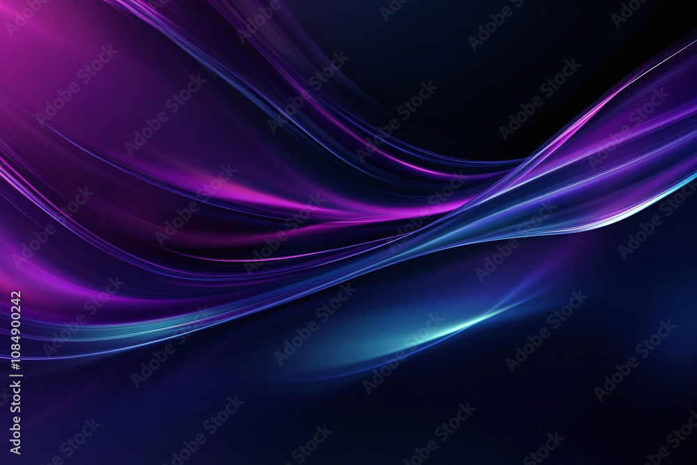 Fototapeta premium Colorful Light Trails with Glowing Neon Waves and Vibrant Energy Flow