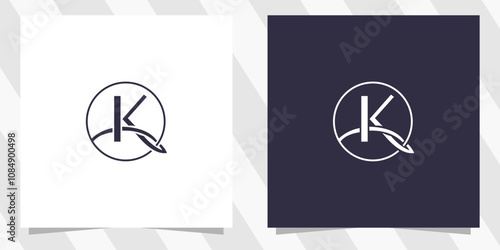 letter k logo design vector