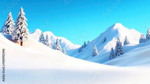 Capturing the majesty of snow-covered mountain peaks winter wonderland photography studio lighting serene landscape nature's beauty photo