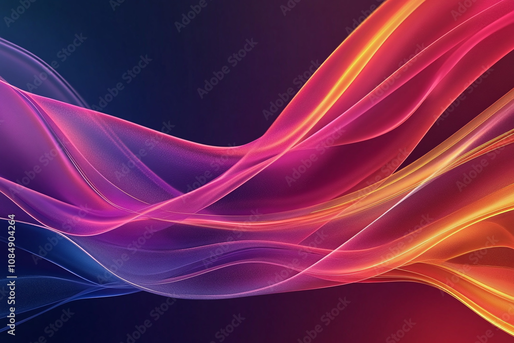 Colorful Light Trails with Glowing Neon Waves and Vibrant Energy Flow Colorful Light Trails with Glowing Neon Waves and Vibrant Energy Flow