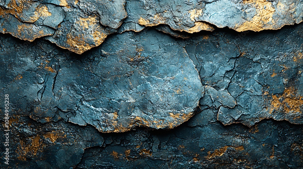 Teal and Gold Cracked Texture Background Teal and Gold Cracked Texture Background