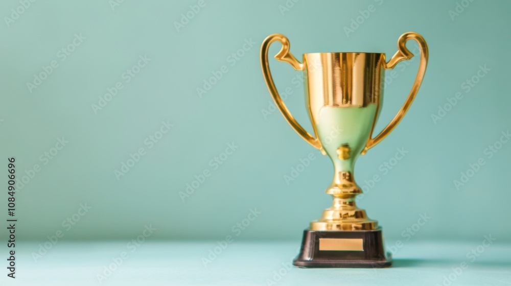 An inspirational image symbolizing success like a trophy, Trophy scene, Minimalist style An inspirational image symbolizing success like a trophy, Trophy scene, Minimalist style