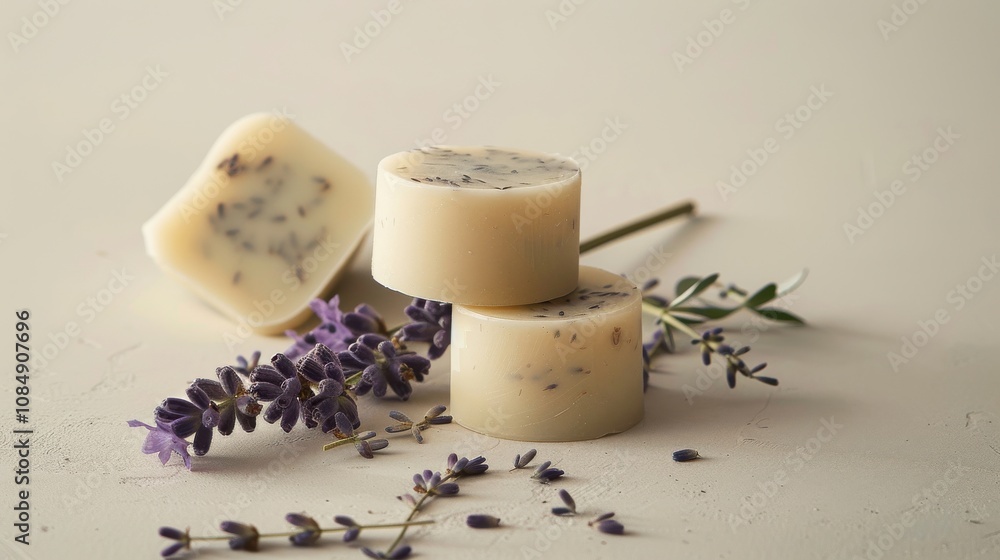 Unique Soap Display: Colorful Bar Soap Arrangement with Lavender Unique Soap Display: Colorful Bar Soap Arrangement with Lavender