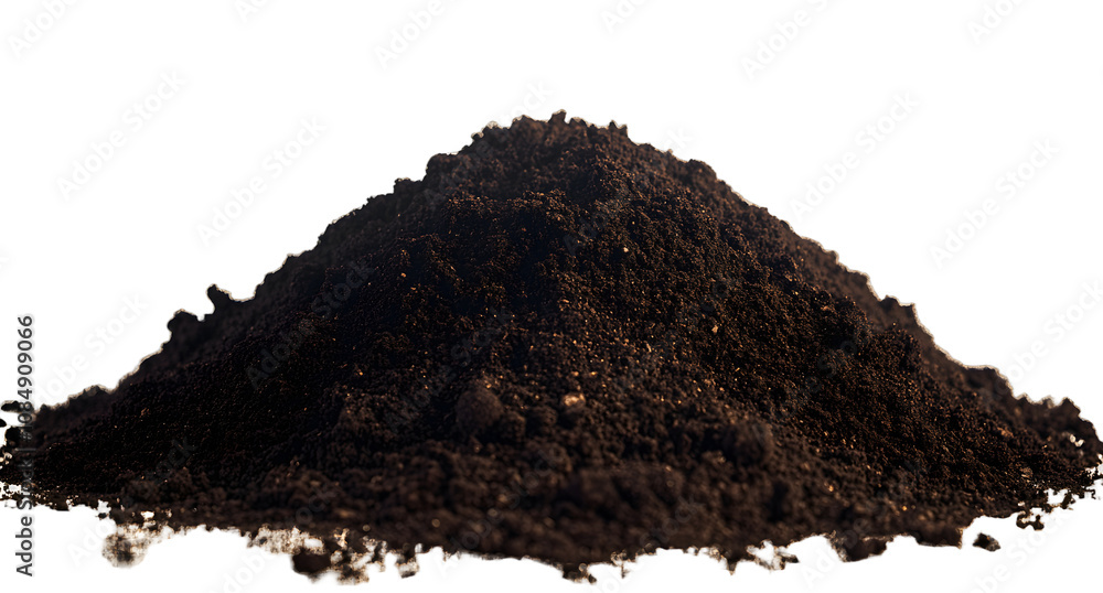 Pile of soil isolated on transparent background Pile of soil isolated on transparent background