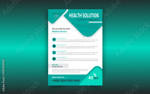 Medical modern healthcare and medical flyer or poster design layout, leaflet decoration for printing and presentation, cover a4 template design
