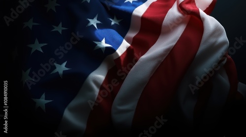 Wallpaper Mural American Flag.  Close-up American Flag. Torontodigital.ca