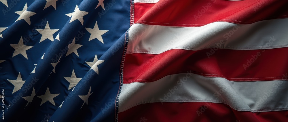 Fototapeta premium American Flag. Visual Design Presentation.