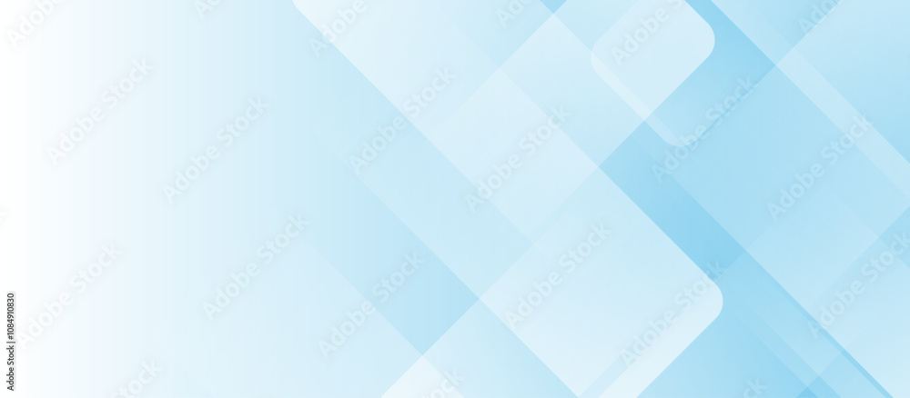 Obraz premium Light Blue Abstract Background with Overlapping Shapes