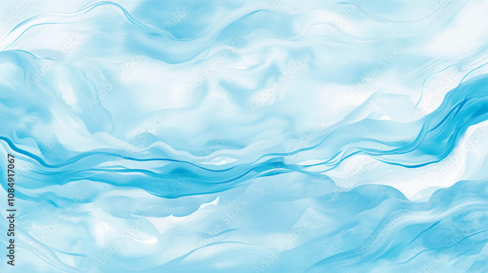 Smooth blue watercolor waves Smooth blue watercolor waves