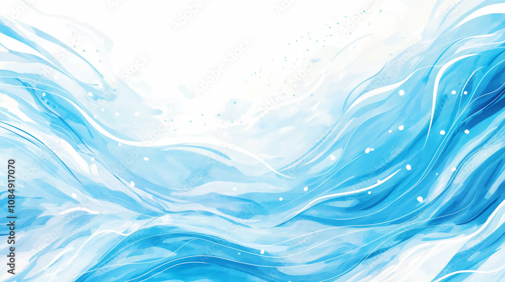 Smooth blue watercolor waves Smooth blue watercolor waves