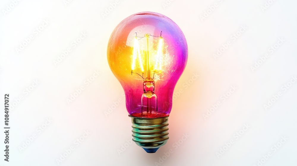 A Christmas light bulb, string light element, colorful neon effect, glowing vibrant hues, isolated on white background A Christmas light bulb, string light element, colorful neon effect, glowing vibrant hues, isolated on white background