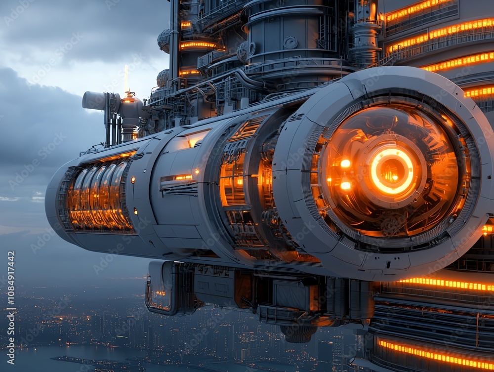 A massive steampunkinspired cruise ship with intricate gears, steam pipes, and glowing orbs A massive steampunkinspired cruise ship with intricate gears, steam pipes, and glowing orbs