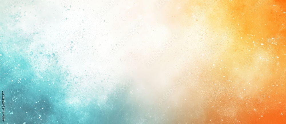 Fototapeta premium Abstract Gradient Background with Grainy Texture and Blurred Edges in Pastel White, Blue, and Orange