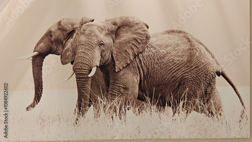 Canvas Print elephant in the zoo
