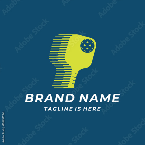 A racket that moves with speed lines, ideal for sports and activewear brands