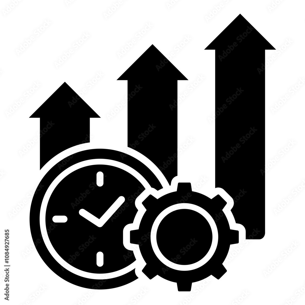 Productivity Glyph Icon Productivity Glyph Icon