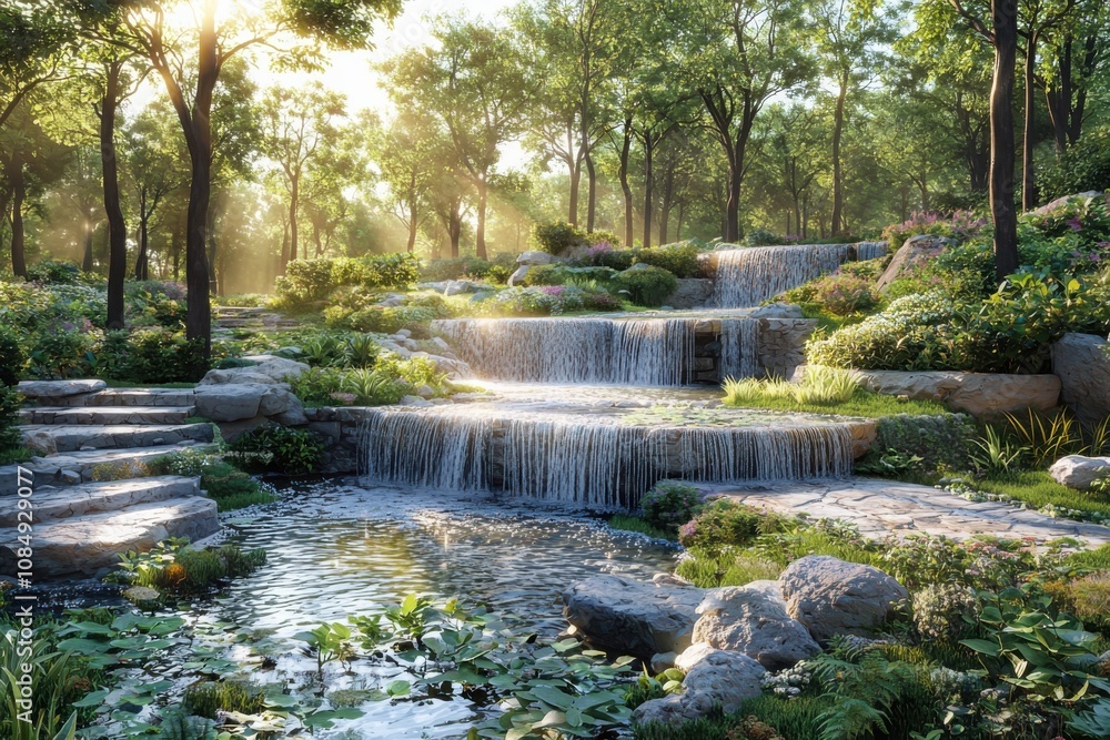 Exploring the serenity of a lush green landscape with trees nature's haven landscape architecture tranquil environment scenic view greenery concept