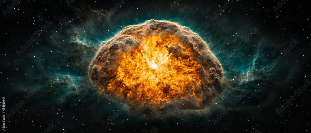 Obraz premium Cosmic Explosion Nebula Star Death Space Galaxy Astronomy