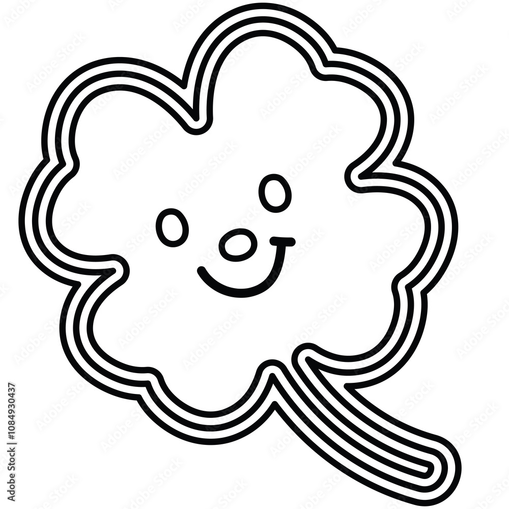 Clover leaf outline for kid colouring book, art, painting, cartoon character, comic, lucky icon, tattoo, emoji, cute patch, shirt print, brooch, print, plants, tree, nature, garden, blossom, summer Clover leaf outline for kid colouring book, art, painting, cartoon character, comic, lucky icon, tattoo, emoji, cute patch, shirt print, brooch, print, plants, tree, nature, garden, blossom, summer