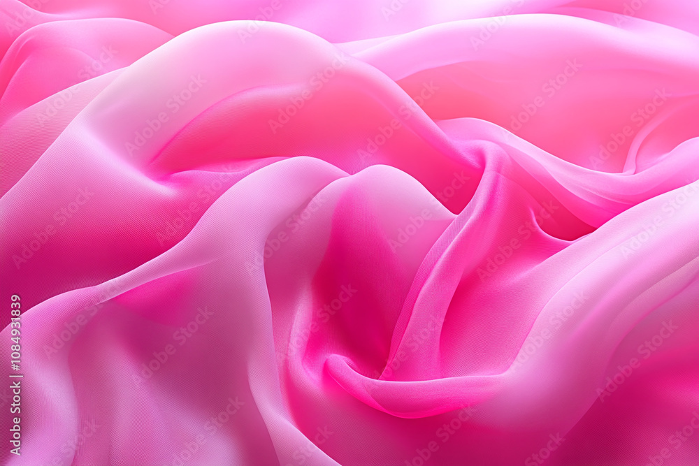 Obraz premium Abstract Fluid Motion with Pink and Golden Waves 