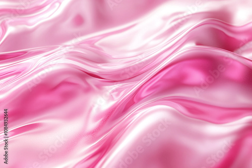 Abstract Fluid Motion with Pink and Golden Waves