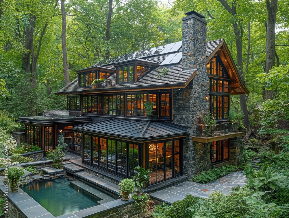 Creating a sustainable net-zero energy residence with integrated solutions in natural settings for eco-friendly living Creating a sustainable net-zero energy residence with integrated solutions in natural settings for eco-friendly living