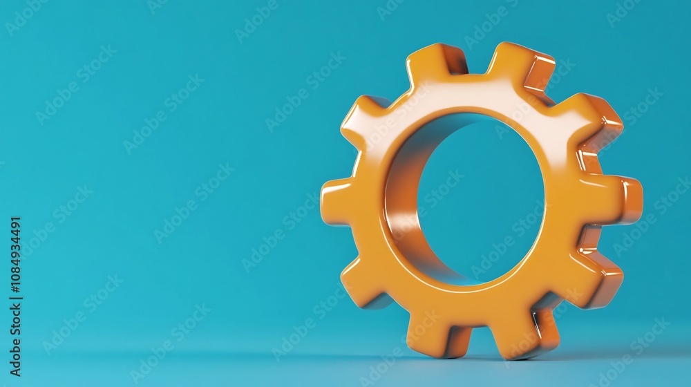 Minimalist Gear Icon with Uniform Tooth Detail Minimalist Gear Icon with Uniform Tooth Detail