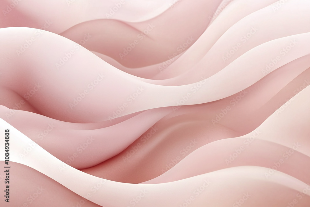 Fototapeta premium Abstract Fluid Motion with Pink and Golden Waves