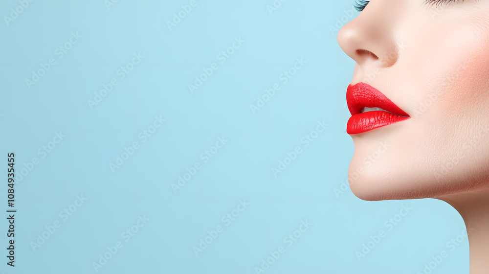 Fototapeta premium Elegant High-Fashion Beauty Portraits with Radiant Skin, Glamorous Makeup, and Luxurious Skincare Glow.