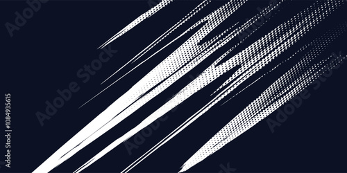 Abstract halftone wave dots background. Futuristic twisted grunge pattern, dots, circles. Vector modern optical pop art texture for posters, business cards