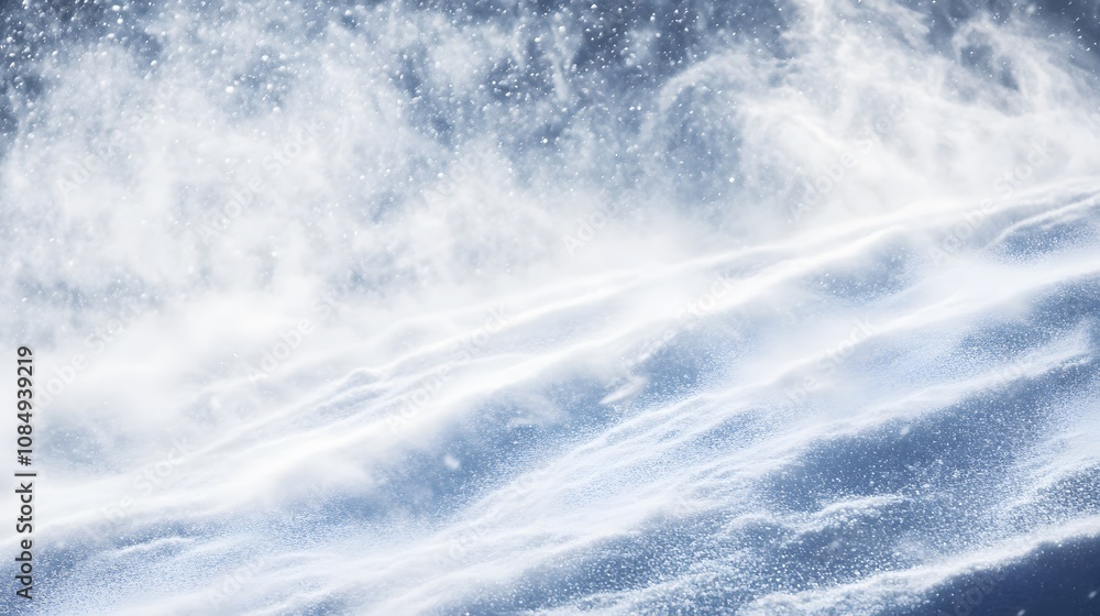 Fototapeta premium Snow Blizzard with Swirling Snowflakes