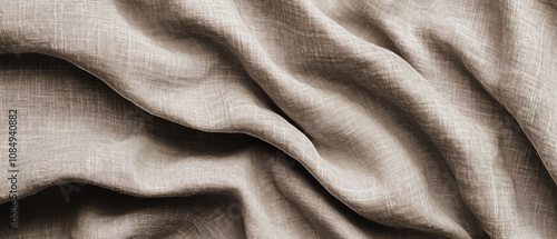 Soft, textured fabric draping elegantly. photo