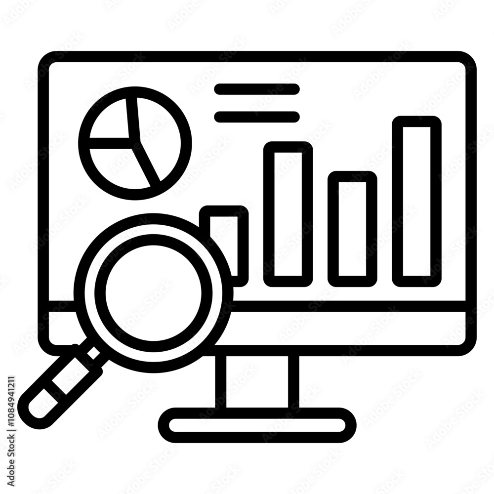 Analytics Outline Icon Analytics Outline Icon