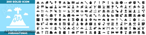 Prehistoric Solid Icon Pack