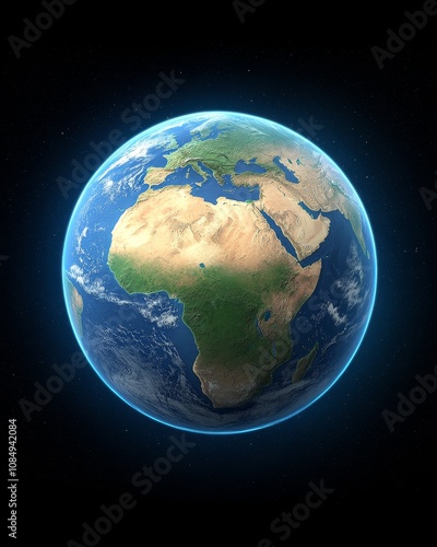 Planet Earth Africa Europe Asia Globe View