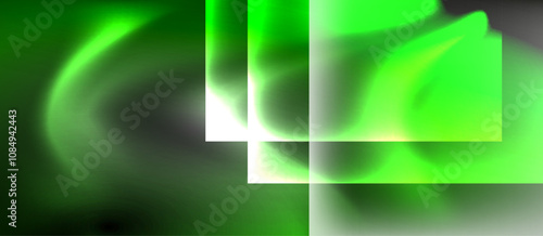 Dark neon colors with glass square shapes
