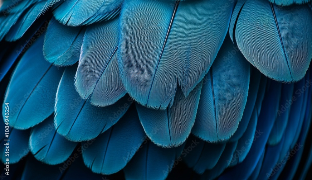 A close up of a bird's feathers, with a focus on the blue and yellow colors A close up of a bird's feathers, with a focus on the blue and yellow colors